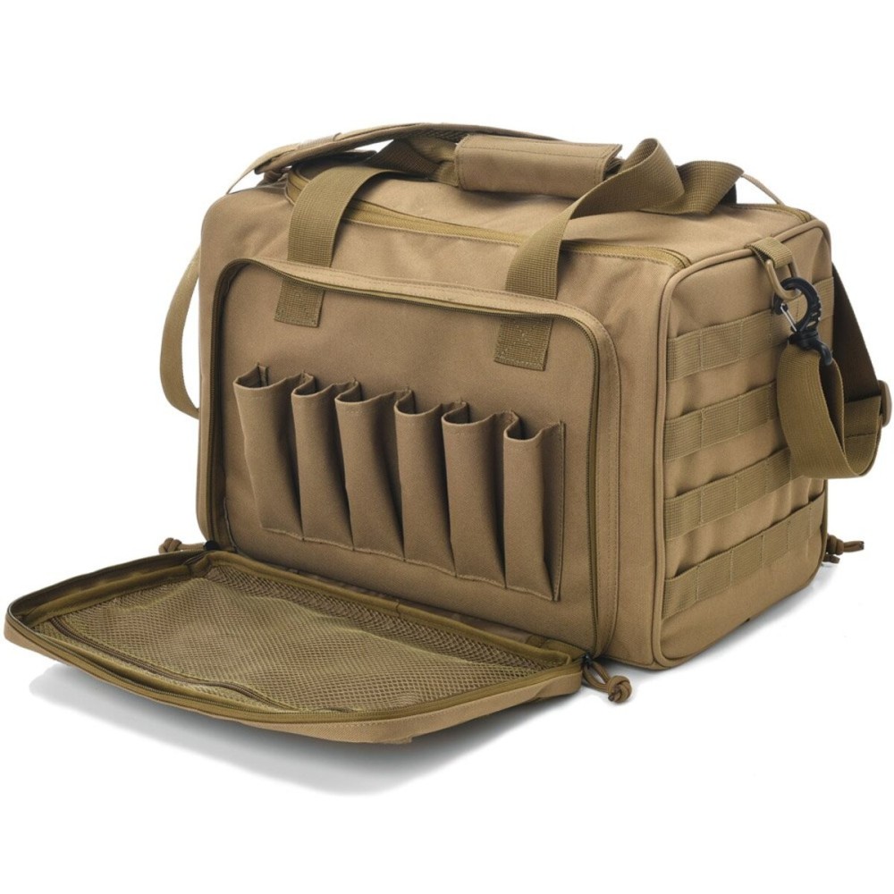 Tactical Gun Range Bag Deluxe Pistol Shooting Range Duffle Bags
