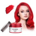 EFLY 4.23 oz-Instant Hairstyle Cream Hair Pomades, Temporary Styling Hair Color Wax for Party, Cosplay, Easy Cleaning (1, Red)