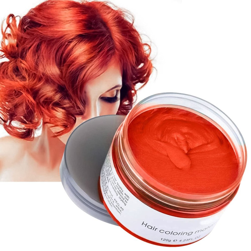Acosexy Kids Temporary Hair Color Wax, Natural Hair Strong Style Gel for Party, Cosplay, Masquerade etc. (Red)