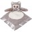 Bearington Lil\' Owlie Owl Lovey Baby Security Blanket - 15 Gray Plush Stuffed Animal Blanket with Satin Trim - Soft Owl Lovey for Baby Girl and Boy - Snuggly Girl Gift for Infants and Newborns