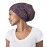 FocusCare Sleep Slouchy Headwear for Frizzy Women Curly Hair Satin Cap Stripe Black Yellow