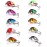 Mini Ice Fishing Lures Micro Crankbait with Treble Hook Fishing Bait 2.6cm/1.6g with Fishing Tackle Box for Freshwater Fishing by Sougayilang