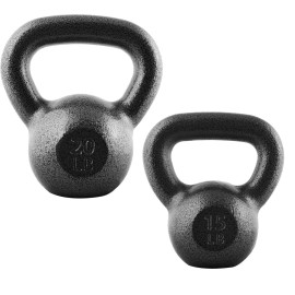 CAP Barbell Cast Iron Kettlebell 35 LB Set | 15 + 20 LB