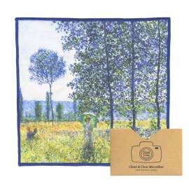 Large [4 Pack] Classic Art (Sunlight Effect Under The Poplars) - Ultra Premium Quality Microfiber Cleaning Cloths (Best for Camera Lens, Glasses, Screens, and All Lens.), Microfiber Cloth