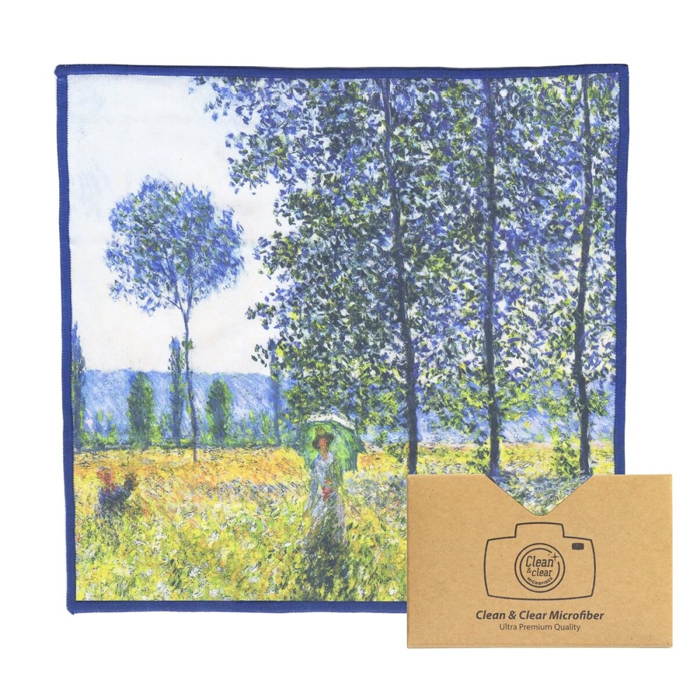 Large [6 Pack] Classic Art (Sunlight Effect Under The Poplars) - Ultra Premium Quality Microfiber Cleaning Cloths (Best for Camera Lens, Glasses, Screens, and All Lens.), Microfiber Cloth