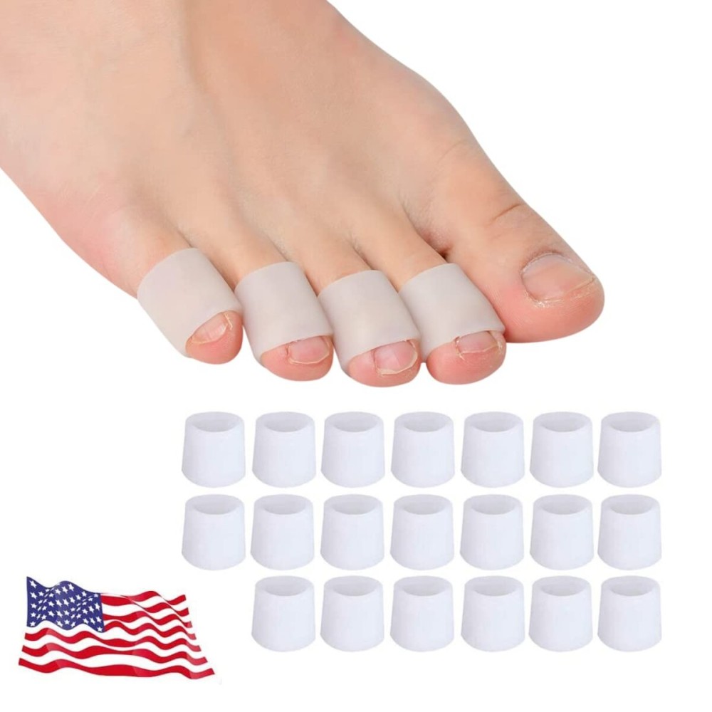 Toe Protectors Women & Men, 20 Pcs Corn Pads For Pinky Toe, Silicone Toe Protectors - Pain Relief Toe Separators For Women, Pinky Toe Protector For Bunion Blisters, Hammer Toes, Toenails Loss