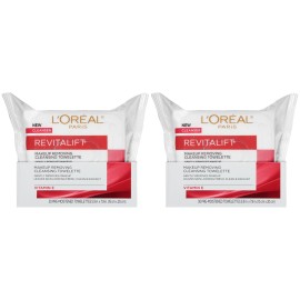 L\'Oreal Paris Revitalift Makeup Removing Facial Cleansing Towelettes with Vitamin E 30 ct. (Pack of 2)