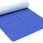 Heathyoga Eco Friendly Non Slip Yoga Mat, Body Alignment System, SGS Certified TPE Material - Textured Non Slip Surface and Optimal Cushioning,72x 26 Thickness 1/4
