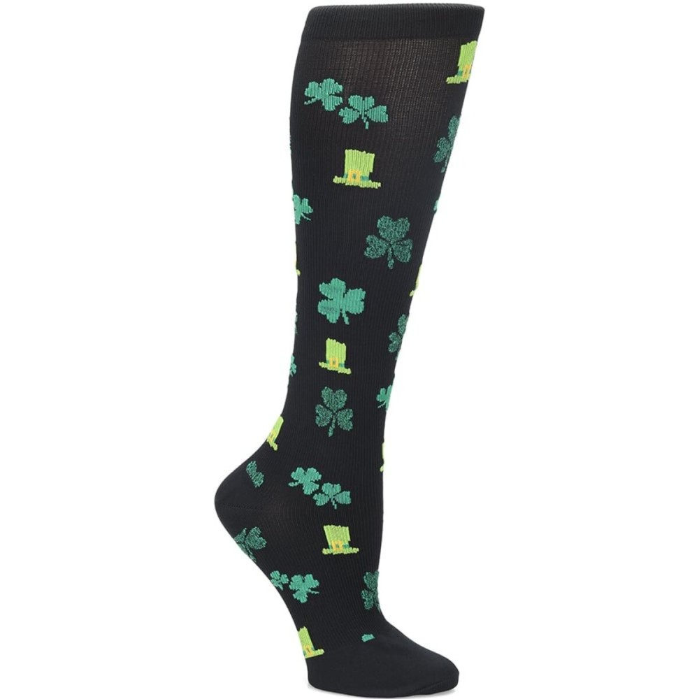 Nurse Mates Women\'s Calf Socks | 12-14 mmHg Compression | Superior Support & Comfort | 1 Pair | St Patty\'s Day