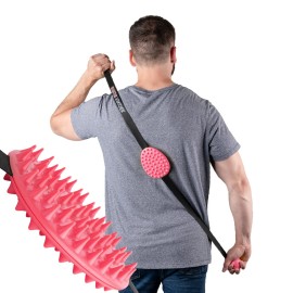 Cactus Scratcher Original Back Scratcher - 2-Sided Back Scratching Tool for Hard-to-Reach Area, Durable 45 Strap with Ball Handles for Towel Like Operation, Universal Gifts for Men and Women, Pink