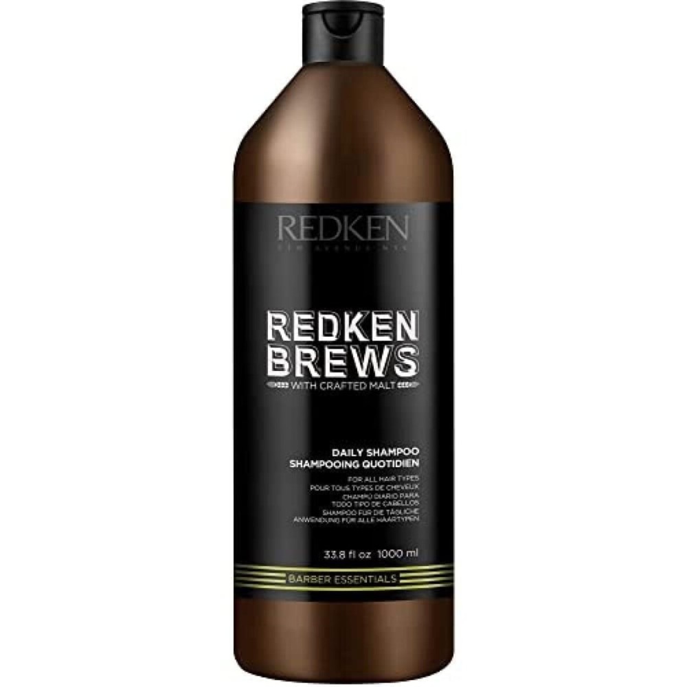 Redken Brews Daily Shampoo For Men - Lightweight Hydrating Cleanser For All Men\'s Hair Types, Adds Moisture and Shine to Dry Hair, 33.8 Fl Oz