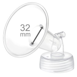 Maymom Wide Neck Pump Part for Spectra S1 S2 9 Plus Breastpump; Incl Wide Mouth Flange (One flange-32mm);Not Original Flange; Not Original Spectra Baby USA Parts