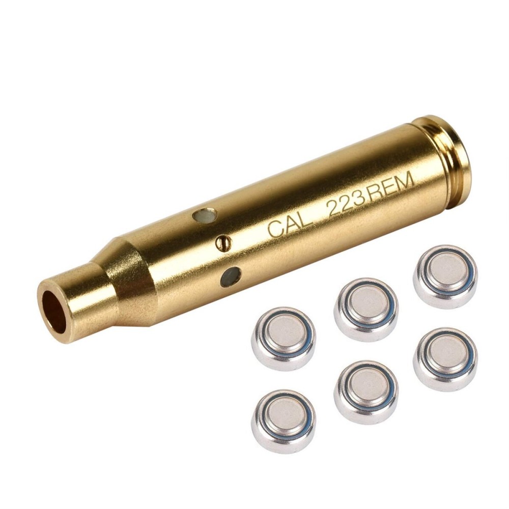 MidTen Bore Sight Cal Red Dot Boresighter for 223 5.56mm with 2 Sets of Batteries