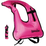 Lyuwpes Snorkel Vest Adult Inflatable Snorkeling Jackets Man Women Unisex Pink