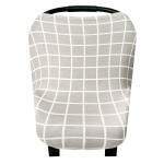 Baby Car Seat Cover Canopy and Nursing Cover Multi-Use Stretchy 5 in 1 Gift Midway by Copper Pearl