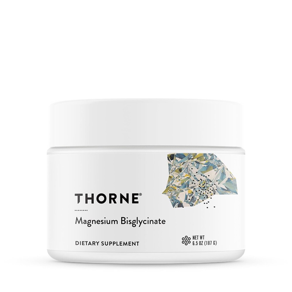 THORNE - Magnesium Bisglycinate - Powdered Magnesium Formula - Support Restful Sleep, Muscle Relaxation, Heart Health, and Metabolism* - NSF Certified for Sport - 60 Servings - 6.5 Oz Jar