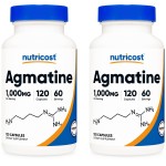Nutricost Agmatine Sulfate 1000mg, 120 Capsules (2 Bottles) - Gluten Free, Non GMO, 500mg Per Capsule