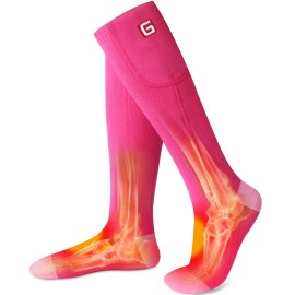 Women Heated Socks,Rechargeable Heated Socks for Men Women,Electric Battery Powered Sokcs for Arthritis Chronically Cold Feet Winter Cold Weather Socks for Hunting Skiing Walking Fishing