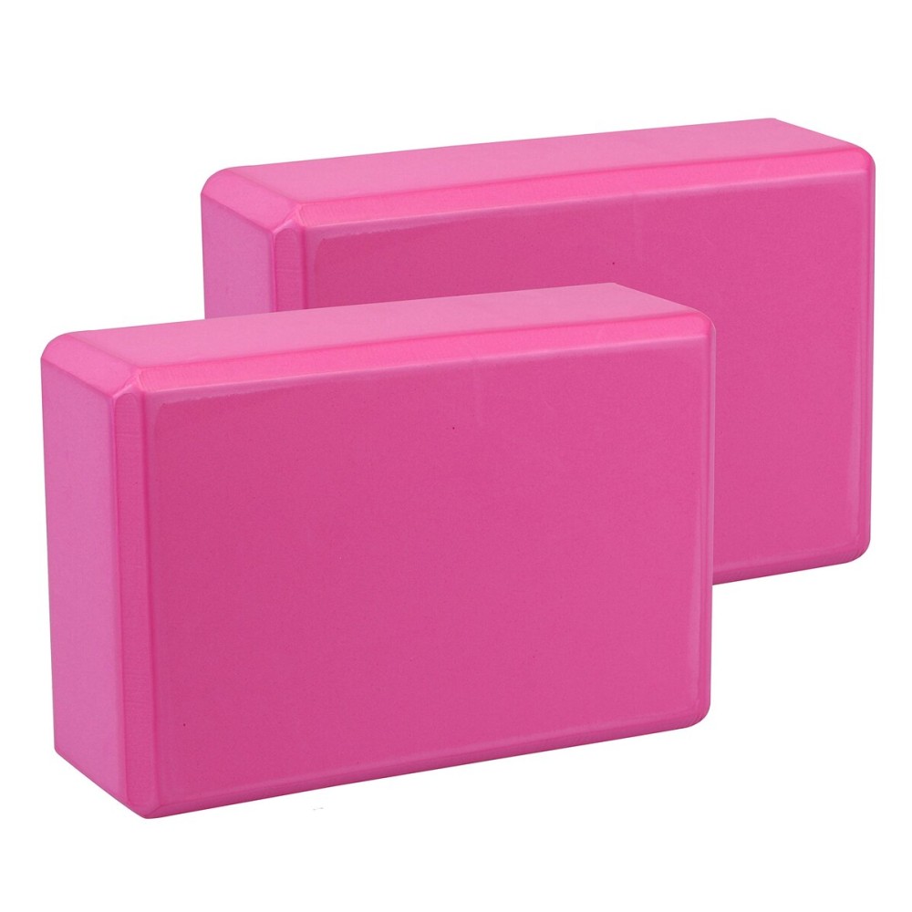 EXERZ Yoga Blocks 2pcs Gym Bricks High Density EVA Foam