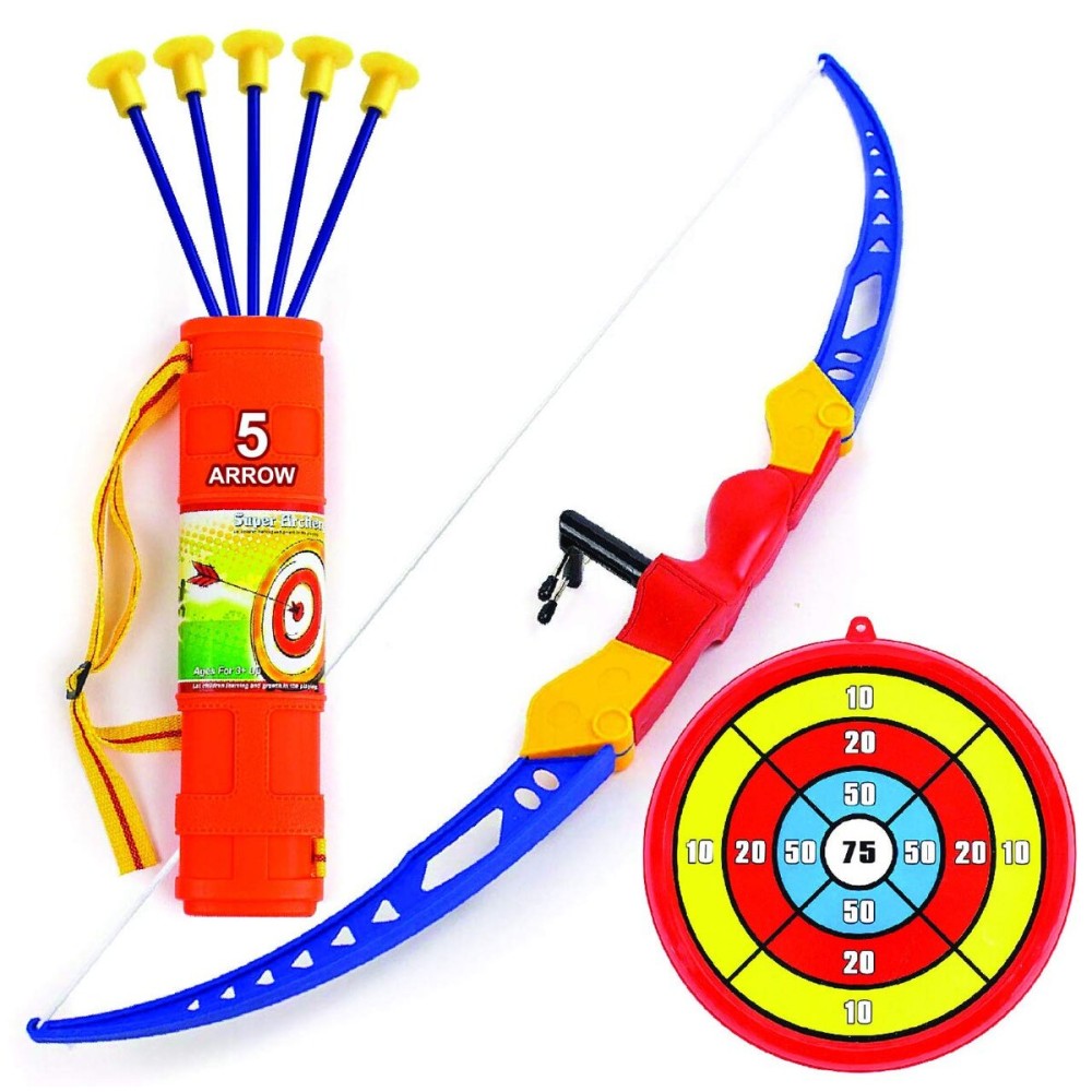Toysery Kids Bow and Arrow Set with LED Flash Lights, Toy Bow and Arrow for Kids 8-12 Years Old - Toy Bow and Arrow Set for Boys and Girls, Includes Archery Bow, 6 Archery Arrows, Target, Quiver Green