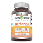 Amazing Formulas Berberine 1000mg Per Serving 60 Capsules Supplement | Non GMO | Gluten Free | Made in USA