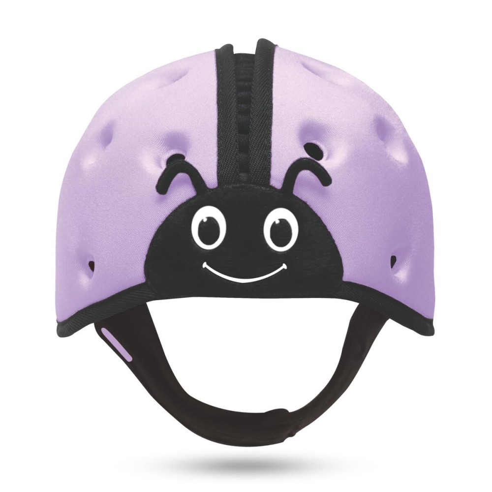 SafeheadBABY Soft Baby Head Protector Helmet for Crawling and Walking 7-24 Months - Ultra-Lightweight & Breathable Infant Safety Helmet That Grows with Your Baby (Circ. 40-52 cm) - Ladybird Purple