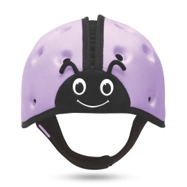 SafeheadBABY Soft Baby Head Protector Helmet for Crawling and Walking 7-24 Months - Ultra-Lightweight & Breathable Infant Safety Helmet That Grows with Your Baby (Circ. 40-52 cm) - Ladybird Purple
