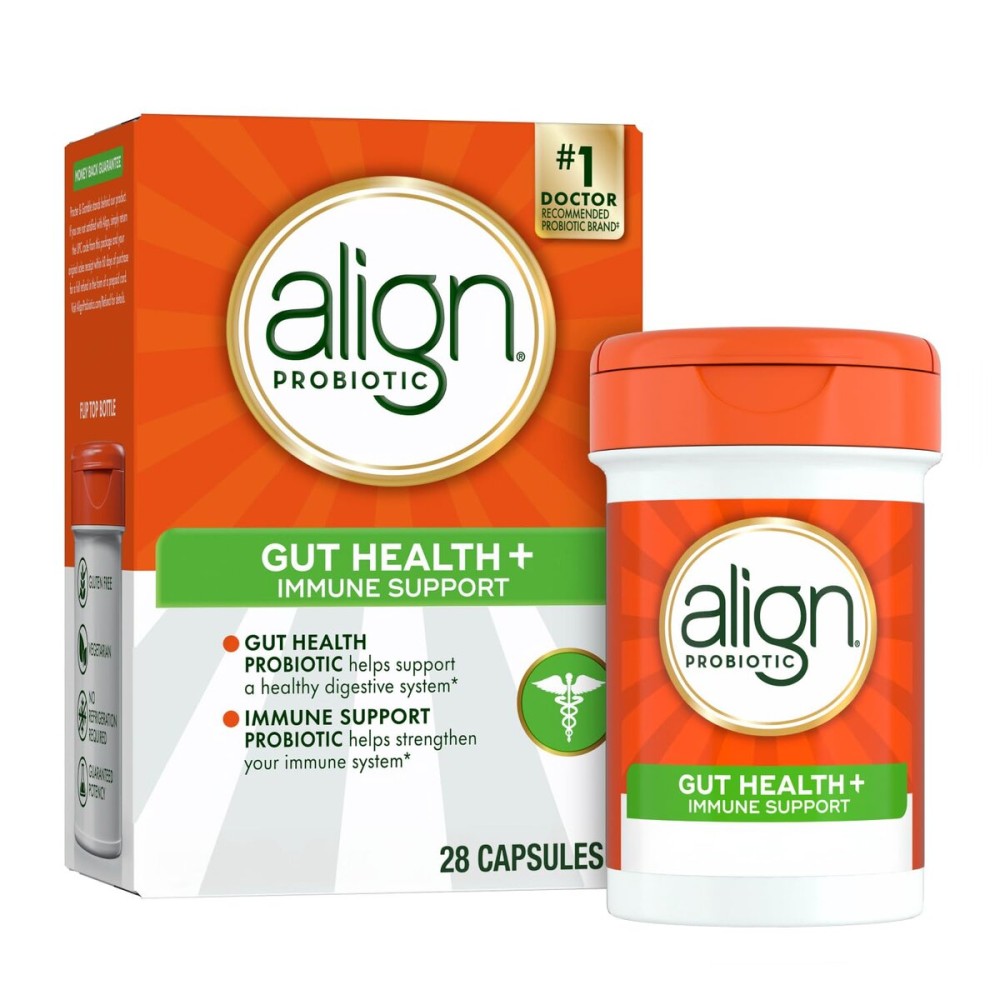Align Probiotic, Gut Health + Immune Support Probiotic, Probiotics for Women and Men, Probiotics for Digestive Health and Immune Health, 1 Doctor Recommended Brand, 28 Capsules