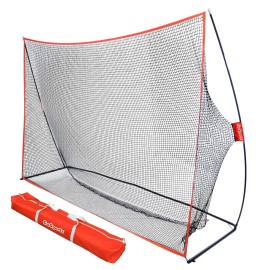 GoSports Golf Practice Hitting Net - Choose Between Huge 10 Ft x 7 Ft or 7 Ft x 7 Ft Nets - Personal Driving Range for Indoor or Outdoor Use - Designed By Golfers for Golfers