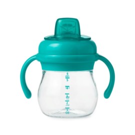 OXO Tot Transitions Soft Spout Sippy Cup with Removable Handles, Teal, 6 Ounce