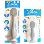 Bumco Baby Bum Brush + Mini Baby Diaper Cream Spatula with Case - BPA-Free Silicone Diaper Spatula, Mom-Invented Butt Paste Applicator (Gray & Gray)