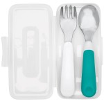 OXO Tot On-The-Go Fork And Spoon Set - Teal