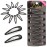 Dofash 5CM/2IN Epoxy Snap Hair Clips Metal Grips Tortie Accessories For Women (Epoxy Black)