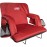 BRAWNTIDE Wide Stadium Chair for Bleachers - Stadium Seat with Back Support, Comfy Thick Cushion, 2 Bleacher Hooks, 4 Pockets, Ideal for Sport Events, Parks, Festivals (Red, Wide Size)