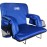 BRAWNTIDE Stadium Seat with Back Support - Thick Comfy Cushion, 2 Bleacher Hooks, 4 Pockets, Arm Rests, Ideal Stadium Chair for Bleachers, Sport Events, Camping, Concerts (Blue, Regular Size)