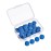 Gejoy 20 Pcs Billiard Pool Cue Tips Replacement Kit Pool Stick Tips Billiard Cue Tips with Storage Box for Pool Cues Snooker (Blue, 13 mm)