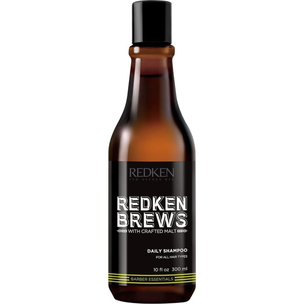 Redken Brews Daily Shampoo For Men - Lightweight Hydrating Cleanser For All Men\'s Hair Types, Adds Moisture and Shine to Dry Hair, 10 Fl Oz