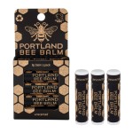 Portland Bee Balm All Natural Handmade Beeswax Based Lip Balm, Unscented 3 Count