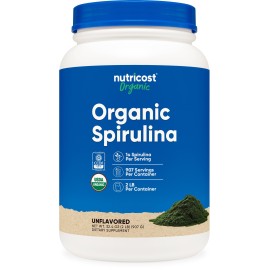 Nutricost Organic Spirulina Powder 2 LB - Pure, Certified Organic Spirulina