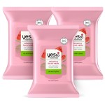 Yes To Face Wipes for Women and Men, Super Skin Recharging Facial Cleansing Wipes for use as a Make Up Remover, Cleaning, Soothing, Watermelon (Pack of 3)