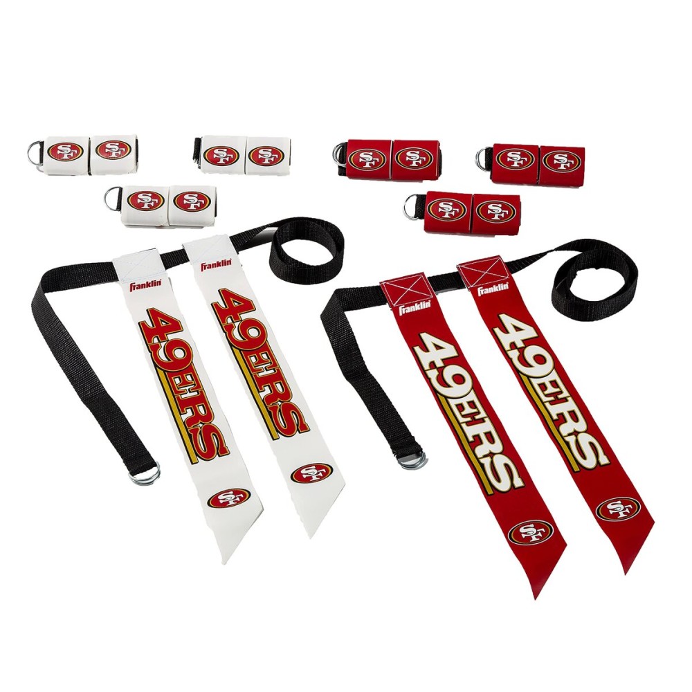 NFL San Francisco 49Ers Unisex Franklin Sports NFL San Francisco 49Ers Youth Flag Football Setfranklin Sports NFL San Francisco 49Ers Youth Flag Football Set, White, One Size