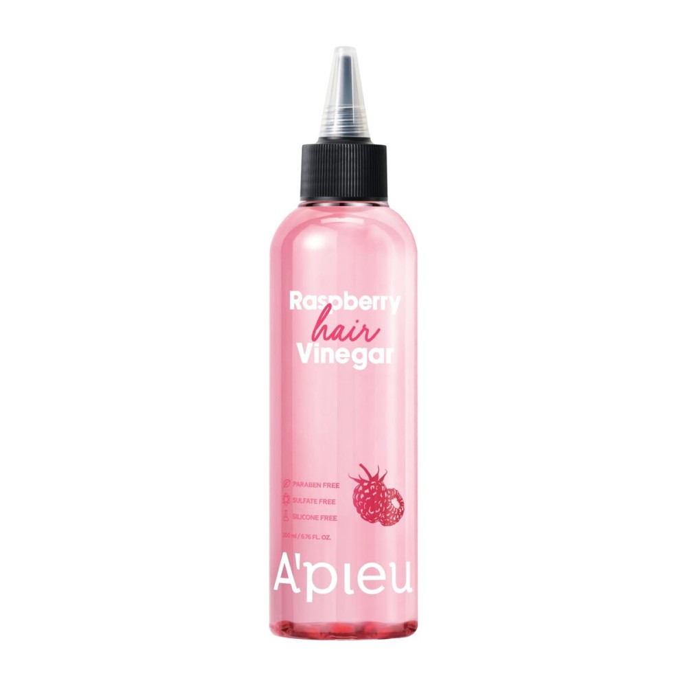 APIEU Raspberry Hair Vinegar Rinse - Scalp Clean & Detox for Oily and Itchy Scalp, Buildup & Dandruff Scalp Treatment, pH-Balancing for Fresh and Shiny Hair. Korean Hair Care. 6.76 fl oz