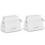 2pcs Rolling Tube Toothpaste Squeezer Toothpaste Seat Holder Stand for Bathroom AccessoriesMilky