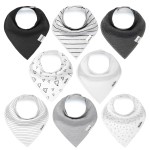 KiddyStar Organic Cotton Baby Bibs for Boys & Girls - Soft, Absorbent Teething & Drool Bibs - Adjustable Snaps for Toddlers