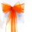 Elegant Organza Chair Sashes Sheer Fabric Sashes for Weddings, Parties, and Special Events - (Pack of 10 Pieces, Orange)