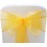 Elegant Organza Chair Sashes Sheer Fabric Sashes for Weddings, Parties, and Special Events - (Pack of 10 Pieces, Yellow)