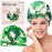 Kitsch Luxury Shower Caps for Women Reusable Waterproof - Large Shower Cap for Women and Men, Non-slip, Quick-dry Hair Cap for Long & Short Hair, Comfortable and Stylish Design - Palm Leaves