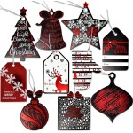 Gift Boutique 120 Elegant Christmas Gift Tags with Ribbon Tie Strings Attached 10 Designs Personalized Name Tag Labels Write On to & from for Gift Bags Wrapping Presents & Packages