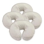 London Linens Pack of 4, Premium Extra Thick 100% Cotton Flannel Massage Tables Face Cradle Covers Cozies Fitted - Includes 4 pcs (Natural)