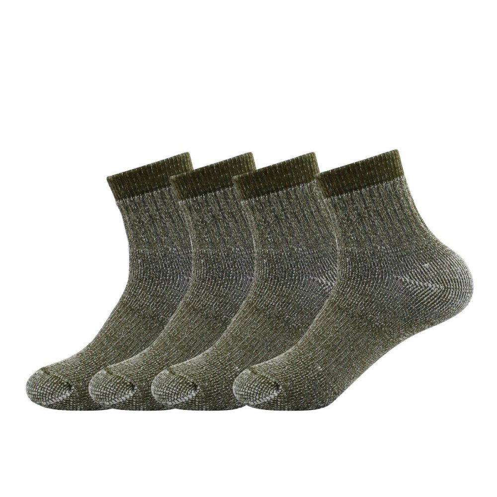 Caudblor Men\'s Merino Wool Hiking Socks-Thermal Warm Crew Winter Ankle for Trekking,Cycling,Multi Performance,4 Pack